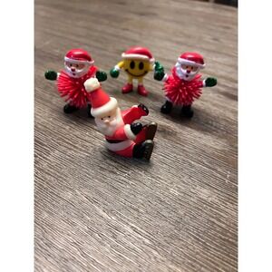 Vintage Santa Claus Smiley Face Christmas Holiday VINYL Rubber Spike Ball